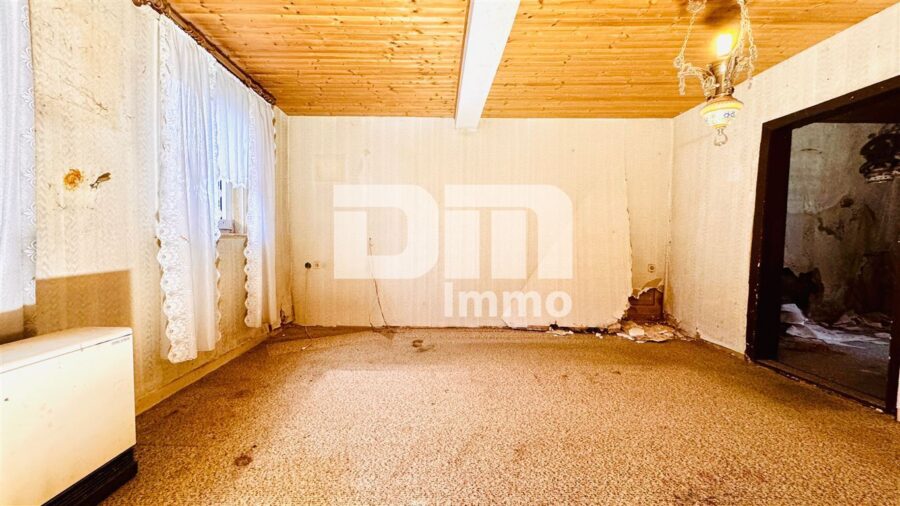 Sanierungsbedürftiges Einfamilienhaus + Doppelgarage - EG Wohnzimmer / Esszimmer offen